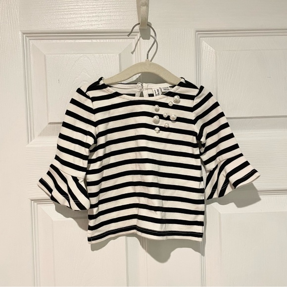 Janie and Jack Bell sleeve striped blouse - Picture 1 of 5